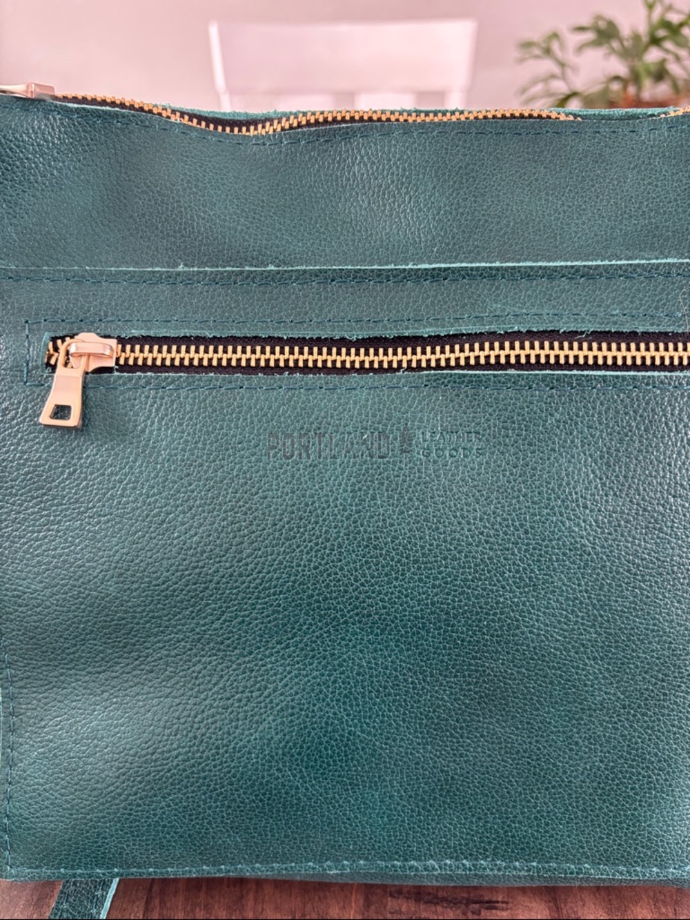 Portland Leather Sea Glass (Teal Green) Leather Mini (small) Backpack - Picture 8 of 11